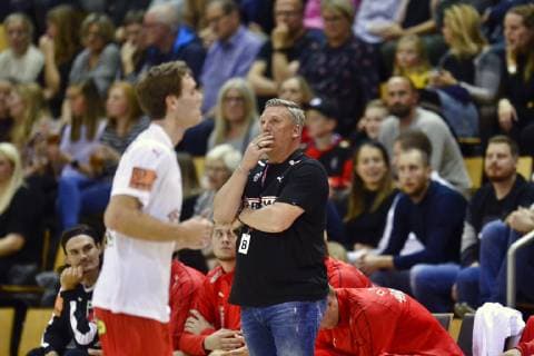 Landstraener Nikolaj Jacobsen under Danmark-Ukraine, herrehaandbold EHF EURO 2020 kvalifikation i Ceres Park & Arena, onsdag den 24. oktober 2018. . , Aarhus Denmark  Copyright: BoxAmstrupx COP101 spdk20181024-213303-L