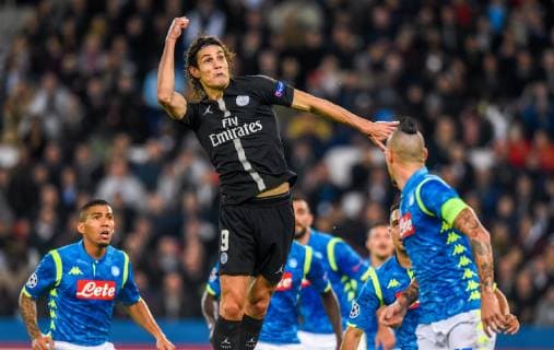 Edinson Cavani ( PSG ) FOOTBALL : Paris Saint Germain vs Naples - Ligue des Champions - Paris - 24 10 2018 FedericoPestellini Panoramic 