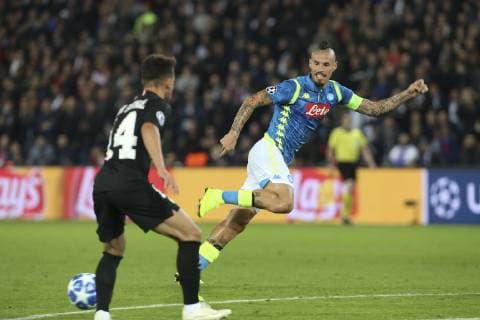 Marek Hamsik ( SSC Napoli ) FOOTBALL : PSG Vs Naples - Ligue des Champions - 24 10 2018 MichaelBaucher Panoramic 