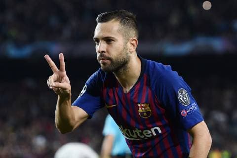 Sport Bilder des Tages Db Barcellona (Spagna) 24 10 2018 - Champions League Barcellona-Inter foto Daniele Buffa Image nella foto: esultanza gol Jordi Alba 