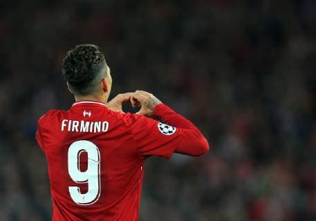 Liverpool s Roberto Firmino celebrates after scoring his teams first goal during the UEFA Champions League match at Anfield Stadium, Liverpool. Picture date 24th October 2018. Picture credit should read: Matt McNulty Sportimage EDITORIAL USE ONLY. No use with unauthorised audio, video, data, fixture lists, club league logos or live services. Online in-match use limited to 120 images, no video emulation. No use in betting, games or single club league player publications.