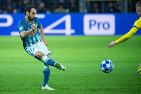 24.10.2018, xkvx, Fussball UEFA Champions League, Borussia Dortmund - Atletico Madrid emspor, v.l. Juanfran (Atletico Madrid) (DFL DFB REGULATIONS PROHIBIT ANY USE OF PHOTOGRAPHS as IMAGE SEQUENCES and or QUASI-VIDEO) Dortmund