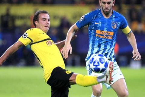 GOETZE Mario Team BVB mit GODIN UEFA Championsleague Saison 2018-2019 Gruppe A Spiel Borussia Dortmund-Atletico Madrid 4 : 0 am 24.Oktober 2018 in Dortmund