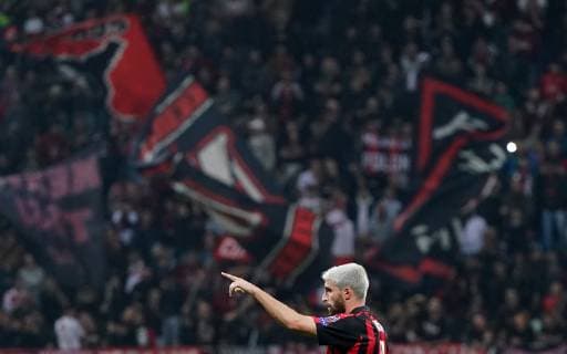 Photo LaPresse - Spada October 25 , 2018 Milan ( Italy ) Soccer Milan vs Real Betis Seville - Europa League - "San Siro Stadium " In the pic: Fabio Borini  Copyright: xSpada LaPressex