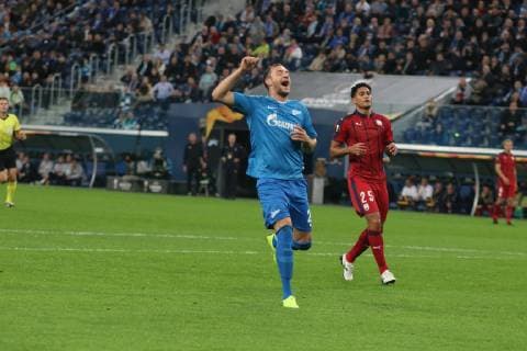Russian Federation. St. Petersburg. Arena St. Petersburg . UEFA Europa League. Football. Group stage. Match group C . FC Zenit - FC Bordeaux. Player football club Zenit Artem Dziuba; Artyom Dzyuba MaksimxKonstantinov 