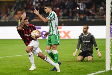 Db Milano 25 10 2018 - Europa League Milan-Betis foto Daniele Buffa Image nella foto: esultanza gol Patrick Cutrone 