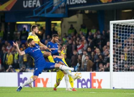 Ruben LOFTUS-CHEEK of Chelsea scores his 2nd goal during the UEFA Europa League group match between Chelsea and FC BATE Borisov at Stamford Bridge, London, England on 25 October 2018. Copyright: xAndyxRowlandx PMI-2348-0001