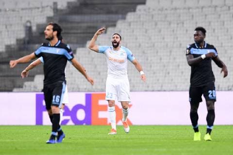 23 ADIL RAMI (OM) - DECEPTION - COLERE FOOTBALL : Marseille vs Lazio Rome - Ligue Europa - 25 10 2018 FEP Panoramic 