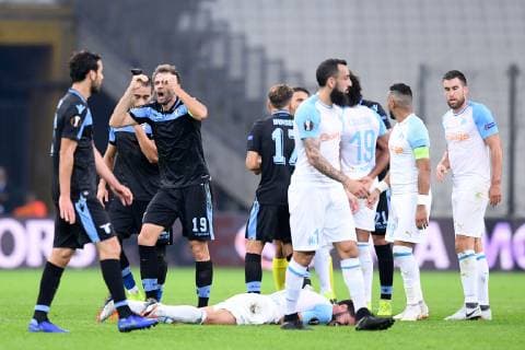 19 SENAD LULIC (LAZ) - COLERE FOOTBALL : Marseille vs Lazio Rome - Ligue Europa - 25 10 2018 FEP Panoramic 