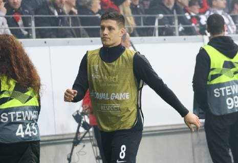 Luka Jovic (Eintracht Frankfurt) - 25.10.2018: Eintracht Frankfurt vs. Apollon Limassol FC, Commerzbank Arena, Europa League 3. Spieltag, DISCLAIMER: DFL regulations prohibit any use of photographs as image sequences and or quasi-video.