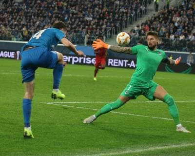 Russian Federation. St. Petersburg. Arena St. Petersburg . UEFA Europa League. Football. Group stage. Match group C . FC Zenit - FC Bordeaux. Player football club Zenit Daler Kuzyaev; Penalty; Benoit Costil MaksimxKonstantinov 