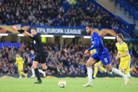 Chelsea v FC BATE Borisov UEFA Europa League Ruben Loftus-Cheek of Chelsea in action during the match against FC BATE Borisov for the UEFA Europa League match at Stamford Bridge, London Content Not Available For UK Newspapers Copyright: xRomenaxFogliatix FIL-12452-0023