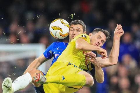 Sport Bilder des Tages Chelsea v FC BATE Borisov UEFA Europa League Andreas Christensen of Chelsea wins a header during the match against FC BATE Borisov for the UEFA Europa League match at Stamford Bridge, London Content Not Available For UK Newspapers Copyright: xRomenaxFogliatix FIL-12452-0032