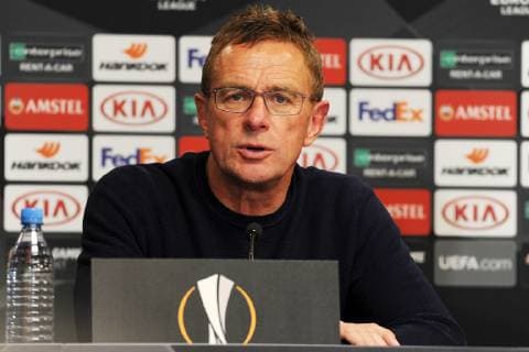 UEFA Europa League 2018 2019 Gruppenphase Group Stage, 3. Spieltag RB Leipzig vs. Celtic FC Glasgow (25.10.2018) RBL-Trainer Ralf Rangnick spricht bei der Pressekonferenz. Leipzig Sachsen Deutschland
