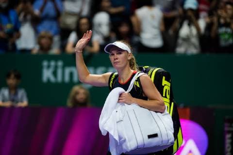October 25, 2018 - Kallang, SINGAPORE - Caroline Wozniacki of Denmark at the 2018 WTA Tennis Damen Finals tennis tournament 2018 WTA Finals - 25 Oct - ZUMAa181 20181025_zaa_a181_127 Copyright: xAFP7x