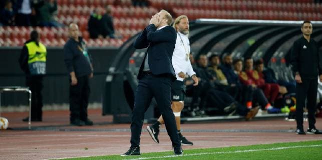 25.10.2018 Stadion Letzigrund Zürich , SCHWEIZ , Saison 2018 2019 Herren Fussball UEFA Europa League FC Zürich - Bayer 04 Leverkusen Trainer Ludovic Magnin (FC Zürich)