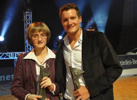 Claudia Nicoleitzik, die die Silbermedaille bei den Paralympics holte, und Jan Frodeno, Goldmedaillenträger der Olympiade 2008, werden am Sonntag (23.11.2008) in der Joachim-Deckarm-Halle in Saarbrücken zu den Saarsportlern des Jahres 2008 ernannt. *** Claudia Nicoleitzik who won the silver medal at the Paralympics and Jan Frodeno gold medalists of the 2008 Olympics will be named Saarsportlern des Jahres 2008 on Sunday 23.11.2008 in the Joachim Deckarm Halle in Saarbrücken