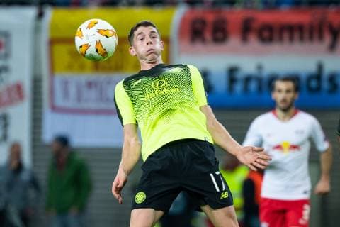 25.10.2018, xkvx, Fussball UEFA Europa League, RB Leipzig - Celtic Glasgow emspor, v.l. Ryan Christie (Celtic Glasgow) (DFL DFB REGULATIONS PROHIBIT ANY USE OF PHOTOGRAPHS as IMAGE SEQUENCES and or QUASI-VIDEO) Leipzig