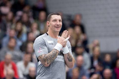 Luebbecke, Deutschland 26.10.2018: Benefizspiel - 2018 2019 - DHB Allstars vs. Kreisauswahl Minden-Luebbecke Stefan Kretzschmar Kretzsche Luebbecke Nordrhein-Westfalen Deutschland Merkur Arena