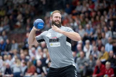 Luebbecke, Deutschland 26.10.2018: Benefizspiel - 2018 2019 - DHB Allstars vs. Kreisauswahl Minden-Luebbecke Robert Harting Luebbecke Nordrhein-Westfalen Deutschland Merkur Arena