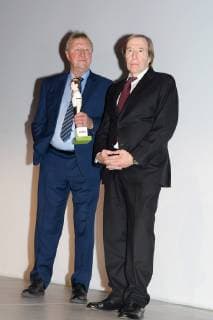 Beides Walther Bensemann-Preisträger,Günter Netzer (2013) und Horst Hrubesch (2018) Walther Bensemann-Preis 2018 Nuernberg Copyright: xEIBNER RZYx EP_RZY