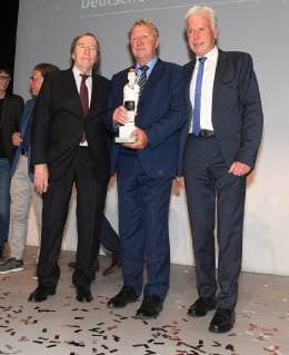 Günter Netzer,Horst Hrubesch und Laudator Rainer Holzschuh Walther Bensemann-Preis 2018 Nuernberg Copyright: xEIBNER RZYx EP_RZY
