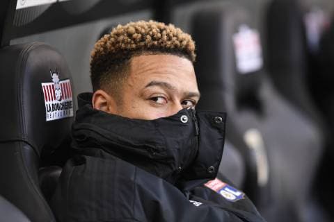11 Memphis DEPAY (ol) FOOTBALL : Angers vs Lyon - Ligue 1 Conforama - 27 10 2018 AnthonyBIBARD FEP Panoramic 