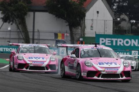 Michael Ammermueller, Thomas Preining, Lechner Racing, Porsche Supercup, formula 1 GP, Mexiko, Mexiko Stadt, 28.10.2018 Photo:mspb Lukas Gorys Michael Ammermueller, Thomas Preining, Porsche Supercup, Mexiko, 2018