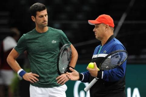 Rolex Masters Paris 2018 - Novak Djokovic - Serbie - Marian Vajda - Republique Tcheque TENNIS : Rolex Masters Paris - Paris - 28 10 2018 chryslenecaillaud panoramic 