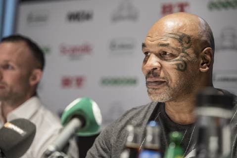 Boxen, Mike Tyson Mikkel Kessler History of Legends PK in Kopenhagen Mike Tyson og Mikkel Kessler holder pressemoede paa Hotel Scandic i Koedbyen i Koebenhavn, tirsdag den 30. oktober 2018. Mike Tyson og Mikkel Kesseler skal samme aften afholde talkshow i Cirkusbygningen om livets op og nedture med efterfoelgende spoergerunde.. , Copenhagen Denmark  Copyright: RitzauxScanpix MadsxClausxRasmussenx COP101 spdk20181030-142420-L