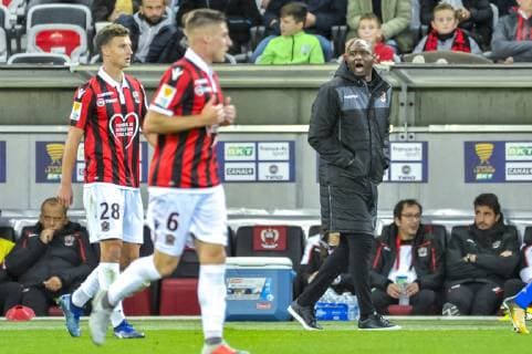 Patrick Vieira (entraineur de l OGC Nice) FOOTBALL : OGC Nice vs AJ Auxerre - Coupe de la Ligue - Nice - 31 10 2018 NorbertScanella Panoramic 
