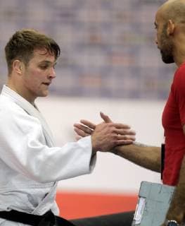 03.11.2018 Gyor(Hungary) U23 Senior Euroean Judo Championships -81kg men s Timo Cavelius Germany celebrate victory : 
