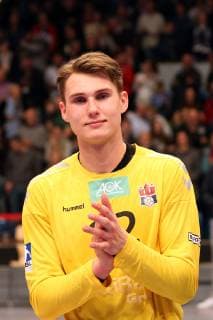 Handball Handball 3.Liga Nord 2018 2019 - Handball Sportverein Hamburg vs. TSV Bayer Dormagen Torwart Marcel Kokoszka (Hamburg), Jubel Sporthalle Hamburg Hamburg