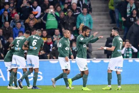 Fußball, AS St. Etienne - SCO Angers 09 LOIS DIONY (ASSE) - JOIE FOOTBALL : Saint Etienne vs Angers - Ligue 1 Conforama - 04 11 2018 FEP Panoramic 