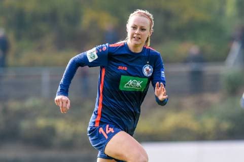 Amanda Ilestedt (Potsdam, 14), Porträt, Portrait, Fussball, Allianz Frauen-Bundesliga, Borussia Mönchengladbach - Turbine Potsdam, DFB REGULATIONS PROHIBIT ANY USE OF PHOTOGRAPHS AS IMAGE SEQUENCES AND OR QUASI-VIDEO.