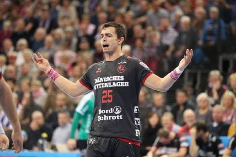 SG Flensburg-Handewitt vs Skjern Handbold, Handball, EHF Champions League Gruppenphase, 04.11.18 Rasmus Lauge Schmidt (SG Flensburg-Handewitt, 25) gestikuliert