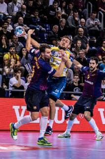 November 4, 2018 - Barcelona, Barcelona, Spain - Luka Cindric, 25 of PGE Vive Kielce in actions during VELUX EHF Champions League match between FC Barcelona Barca Lassa and PGE Vive Kielce on November 04, 2018 at Palau Blaugrana, in Barcelona, Spain, Handball: VELUX EHF Champions League - Fc Barcelona Lassa v PGE Vive Kielce. - ZUMAa181 20181104_zaa_a181_090 Copyright: xAFP7x