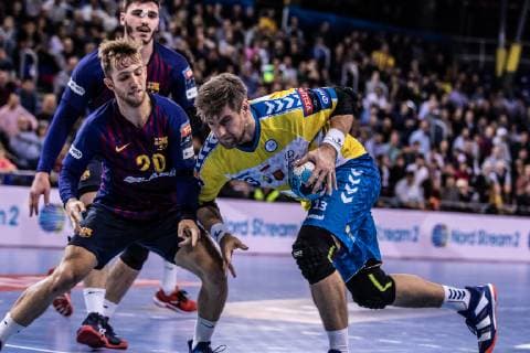 November 4, 2018 - Barcelona, Barcelona, Spain - Julen Aginagalde, 13 of PGE Vive Kielce in actions during VELUX EHF Champions League match between FC Barcelona Barca Lassa and PGE Vive Kielce on November 04, 2018 at Palau Blaugrana, in Barcelona, Spain, Handball: VELUX EHF Champions League - Fc Barcelona Lassa v PGE Vive Kielce. - ZUMAa181 20181104_zaa_a181_092 Copyright: xAFP7x