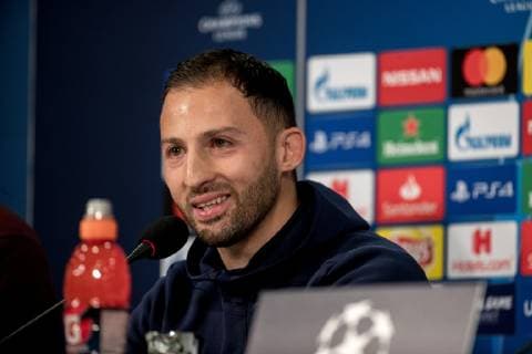 03.11.2018, Fussball, Saison 2018 2019, Champions League, 4. Spieltag -Pressekonferenz + Abschlusstraining FC Schalke 04 Cheftrainer Domenico TEDESCO (FC Schalke 04) Gelsenkirchen Veltins Arena NRW Deutschland