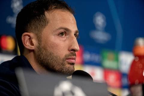 03.11.2018, Fussball, Saison 2018 2019, Champions League, 4. Spieltag -Pressekonferenz + Abschlusstraining FC Schalke 04 Cheftrainer Domenico TEDESCO (FC Schalke 04) Gelsenkirchen Veltins Arena NRW Deutschland