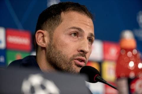 03.11.2018, Fussball, Saison 2018 2019, Champions League, 4. Spieltag -Pressekonferenz + Abschlusstraining FC Schalke 04 Cheftrainer Domenico TEDESCO (FC Schalke 04) Gelsenkirchen Veltins Arena NRW Deutschland