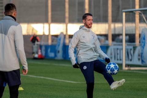 05.11.2018, Fussball, Saison 2018 2019, Champions League, 4. Spieltag -Pressekonferenz + Abschlusstraining FC Schalke 04 Mark Uth (FC Schalke 04) Gelsenkirchen Veltins Arena NRW Deutschland