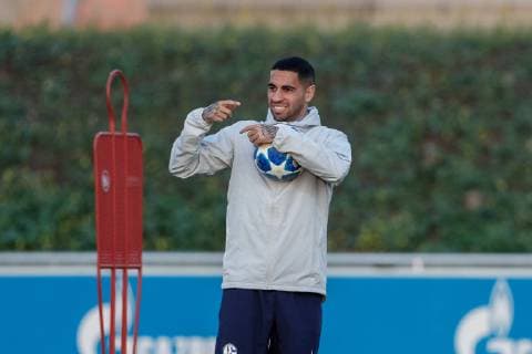 05.11.2018, Fussball, Saison 2018 2019, Champions League, 4. Spieltag -Pressekonferenz + Abschlusstraining FC Schalke 04 Omar Mascarell (FC Schalke 04) Gelsenkirchen Veltins Arena NRW Deutschland