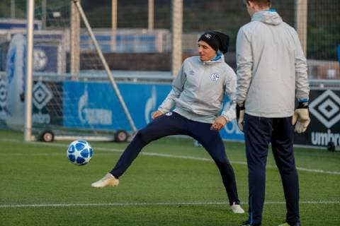 05.11.2018, Fussball, Saison 2018 2019, Champions League, 4. Spieltag -Pressekonferenz + Abschlusstraining FC Schalke 04 Alessandro Schöpf (FC Schalke 04) Gelsenkirchen Veltins Arena NRW Deutschland