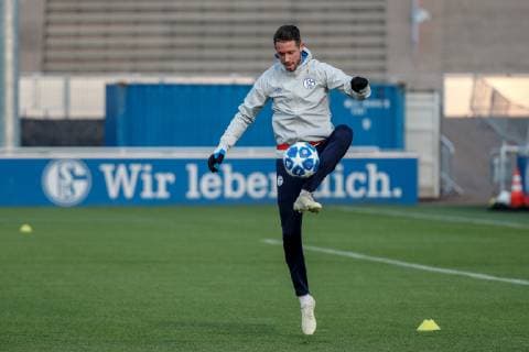 Sport Bilder des Tages 05.11.2018, Fussball, Saison 2018 2019, Champions League, 4. Spieltag -Pressekonferenz + Abschlusstraining FC Schalke 04 Mark Uth (FC Schalke 04) Gelsenkirchen Veltins Arena NRW Deutschland