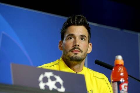 Roman Buerki ( Borussia Dortmund 1 ), Pressekonferenz, Atletico Madrid vs. Borussia Dortmund, Fussball, Champions League Gruppenphase, 05.11.2018 Pressekonferenz , Atletico Madrid vs. Borussia Dortmund, Fussball, Champions League Gruppenphase, 05.11.2018 Madrid Copyright: xLanger Eibner-Pressefotox EP_HLR