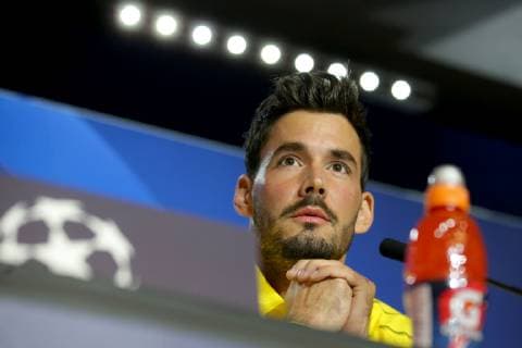 Roman Buerki ( Borussia Dortmund 1 ), Pressekonferenz, Atletico Madrid vs. Borussia Dortmund, Fussball, Champions League Gruppenphase, 05.11.2018 Pressekonferenz , Atletico Madrid vs. Borussia Dortmund, Fussball, Champions League Gruppenphase, 05.11.2018 Madrid Copyright: xLanger Eibner-Pressefotox EP_HLR