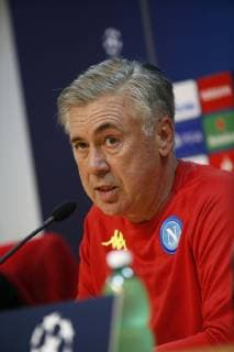 5th November 2018, Castel Volturno training center , Naples, Italy; UEFA Champions League football, Napoli versus Paris Saint-Germain press conference PK Pressekonferenz Carlo Ancelotti coach of Napoli  ActionPlus12076673 NaFoto