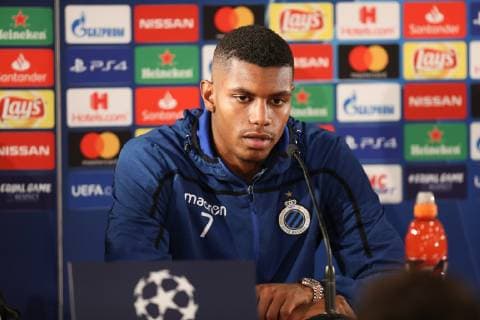 Club s Wesley Moraes pictured during a press conference PK Pressekonferenz of Belgian soccer team Club Brugge KV in the Principality of Monaco, Monday 05 November 2018. Tomorrow Club will meet AS Monaco on day four of the UEFA Champions League, in group A. BRUNOxFAHY  x05462143x
