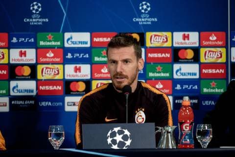05.11.2018, Fussball, Saison 2018 2019, Champions League, 4. Spieltag -Pressekonferenz + Abschlusstraining Galatasaray Istanbul Serdar Aziz (Galatasaray Istanbul) Gelsenkirchen Veltins Arena NRW Deutschland